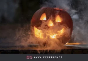 Virtual Halloween party pumpkin carving