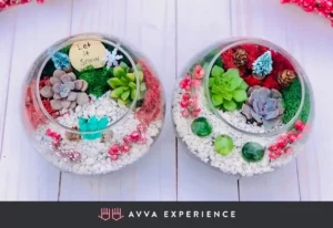 Remote christmas party ideas Wonderland Succulent Terrarium Workshop