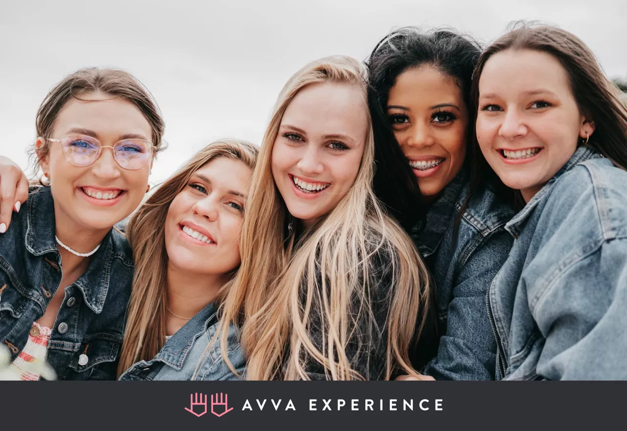 Empowered women standing together in unity