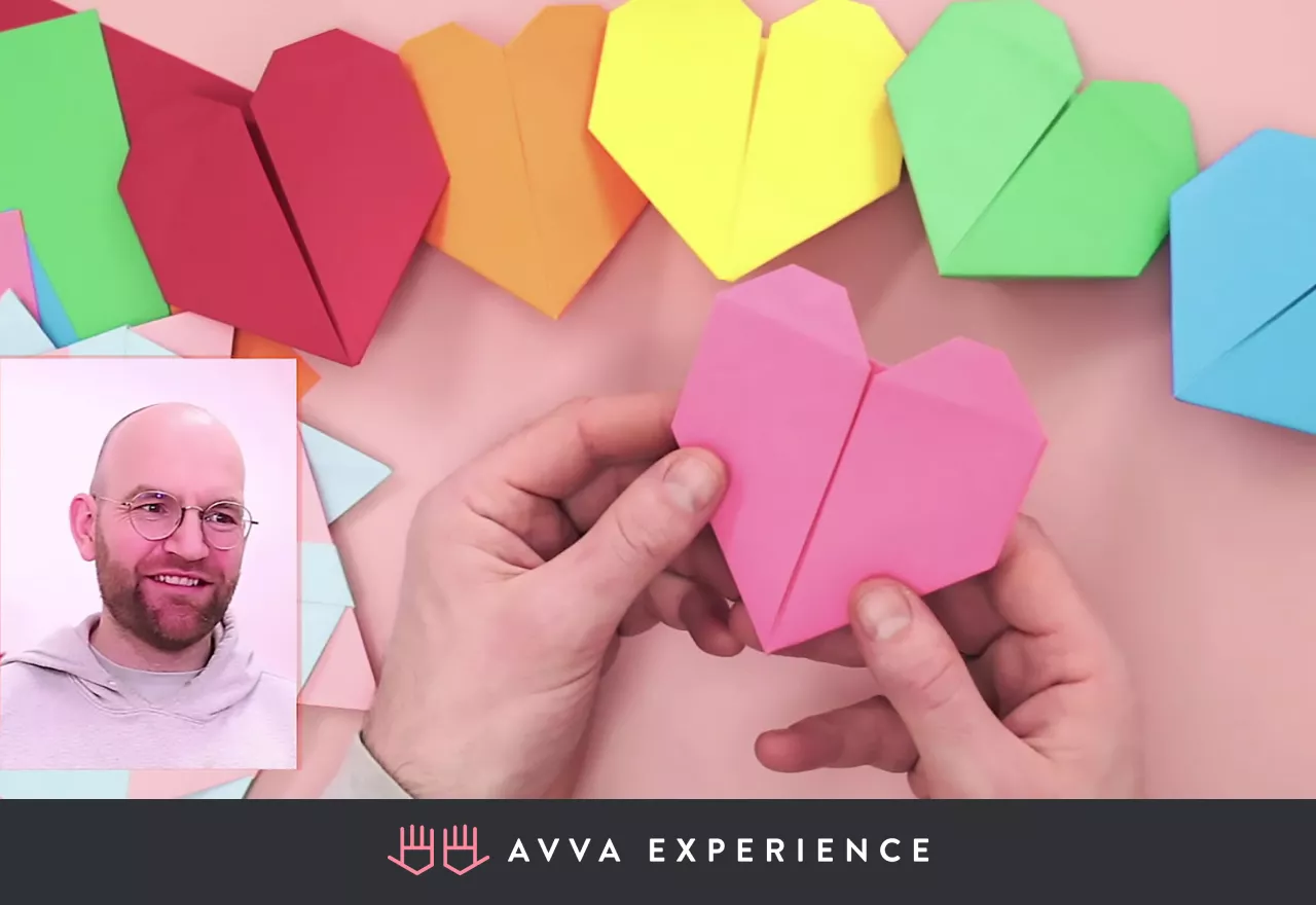 digital origami class for Pride Month