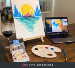 painting party is one of the top virtual happy hour ideas
