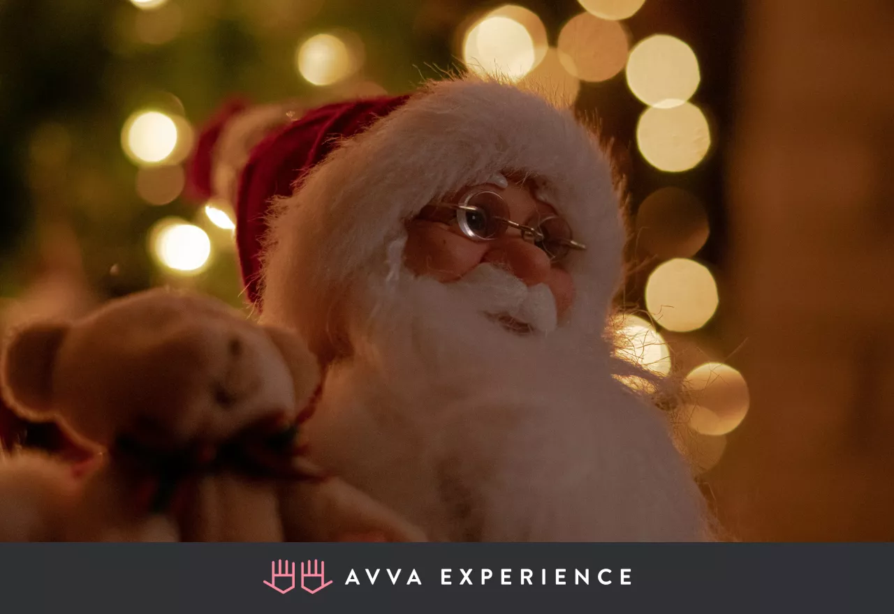 Santa Claus spreading holiday cheer