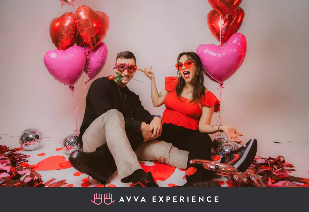 A couple enjoying Valentine’s Day together