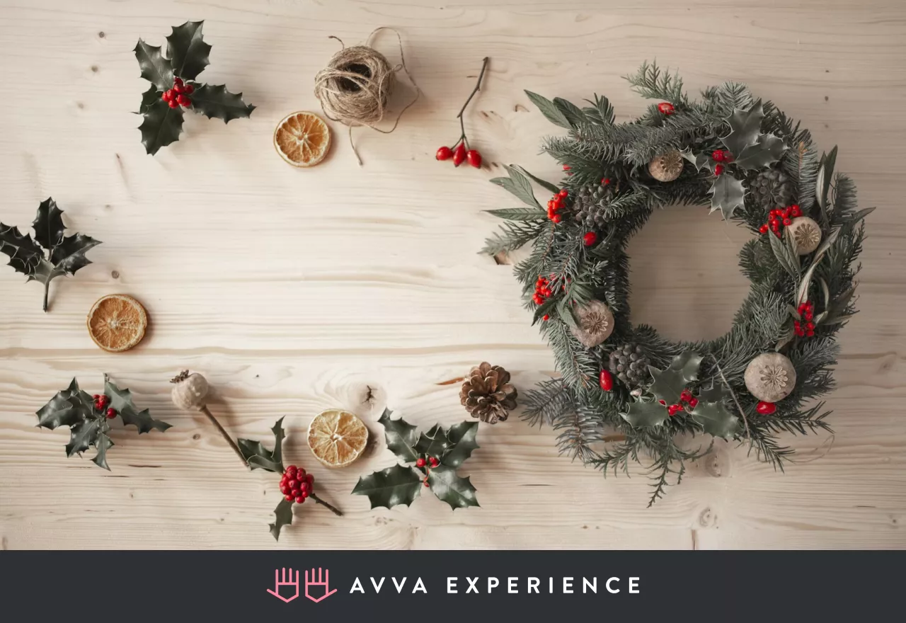 Digital wreath-making workshop for holiday virtual networking