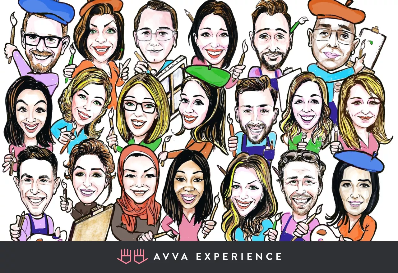 Fun art created on Avva's Comic Online Caricature Workshop