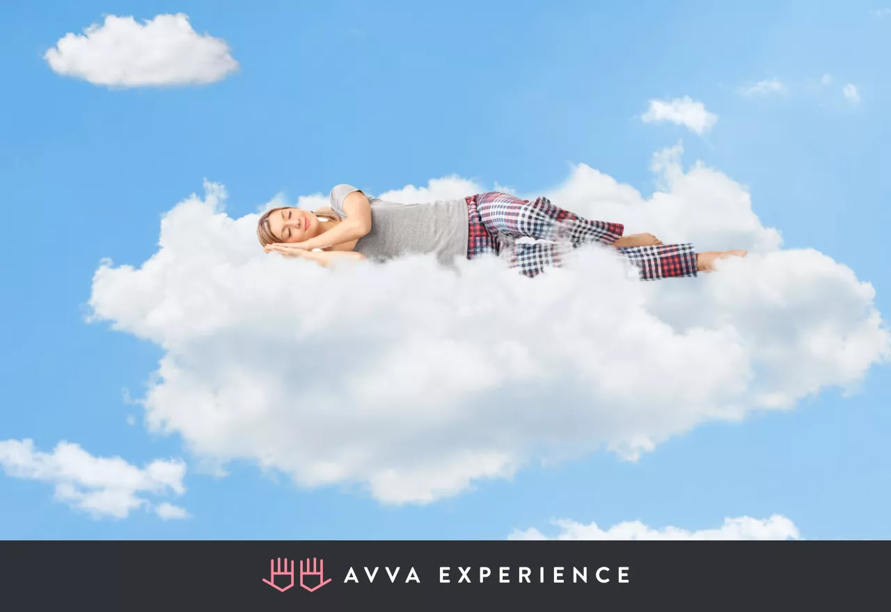 Woman resting peacefully, highlighting the benefits of online wellness workshops