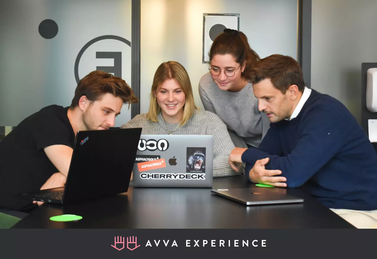Employees participating in virtual leadership exercises for teams