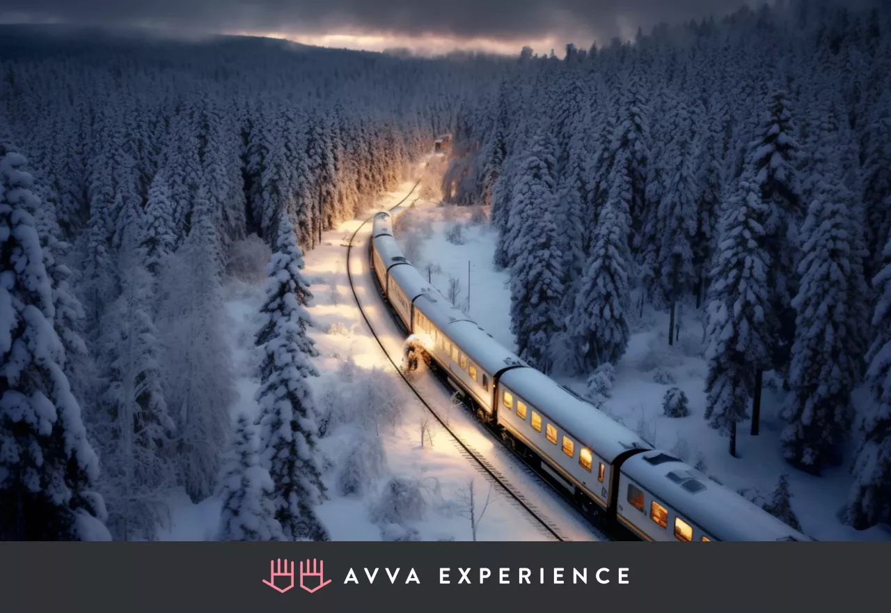 Scene from the Polar Express online leadership activity