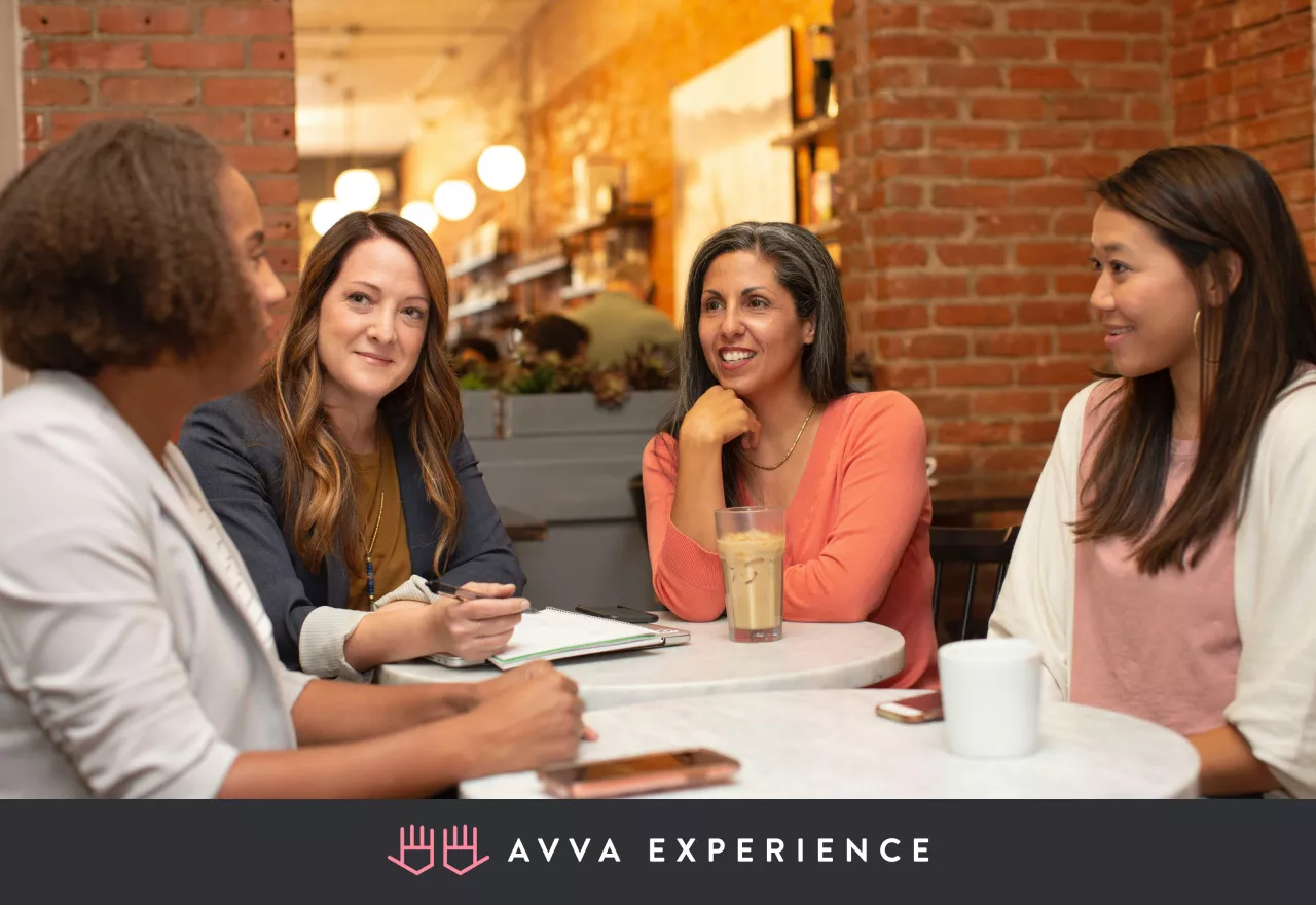 women in the office sharing emotions after an online event