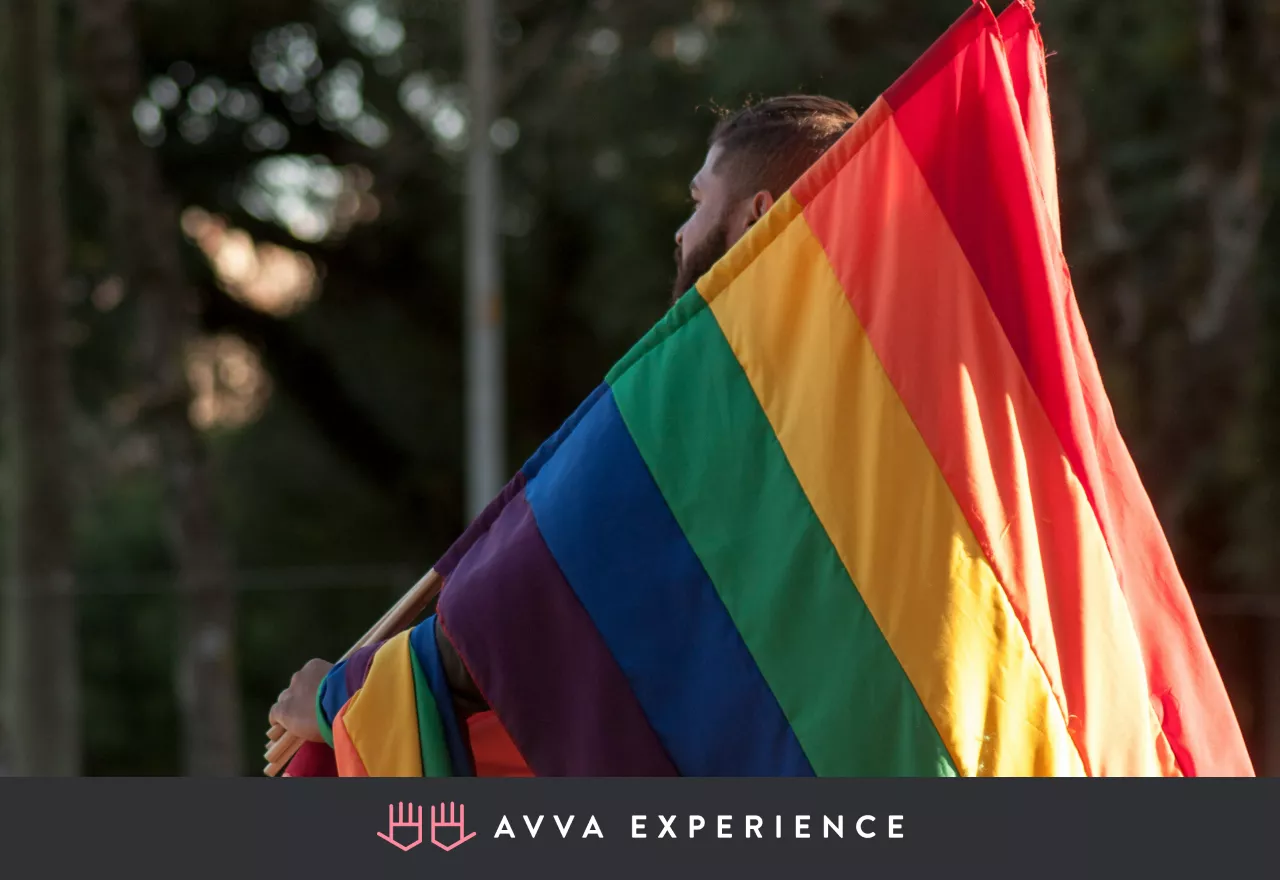 Rainbow flag representing LGBTQ+ community