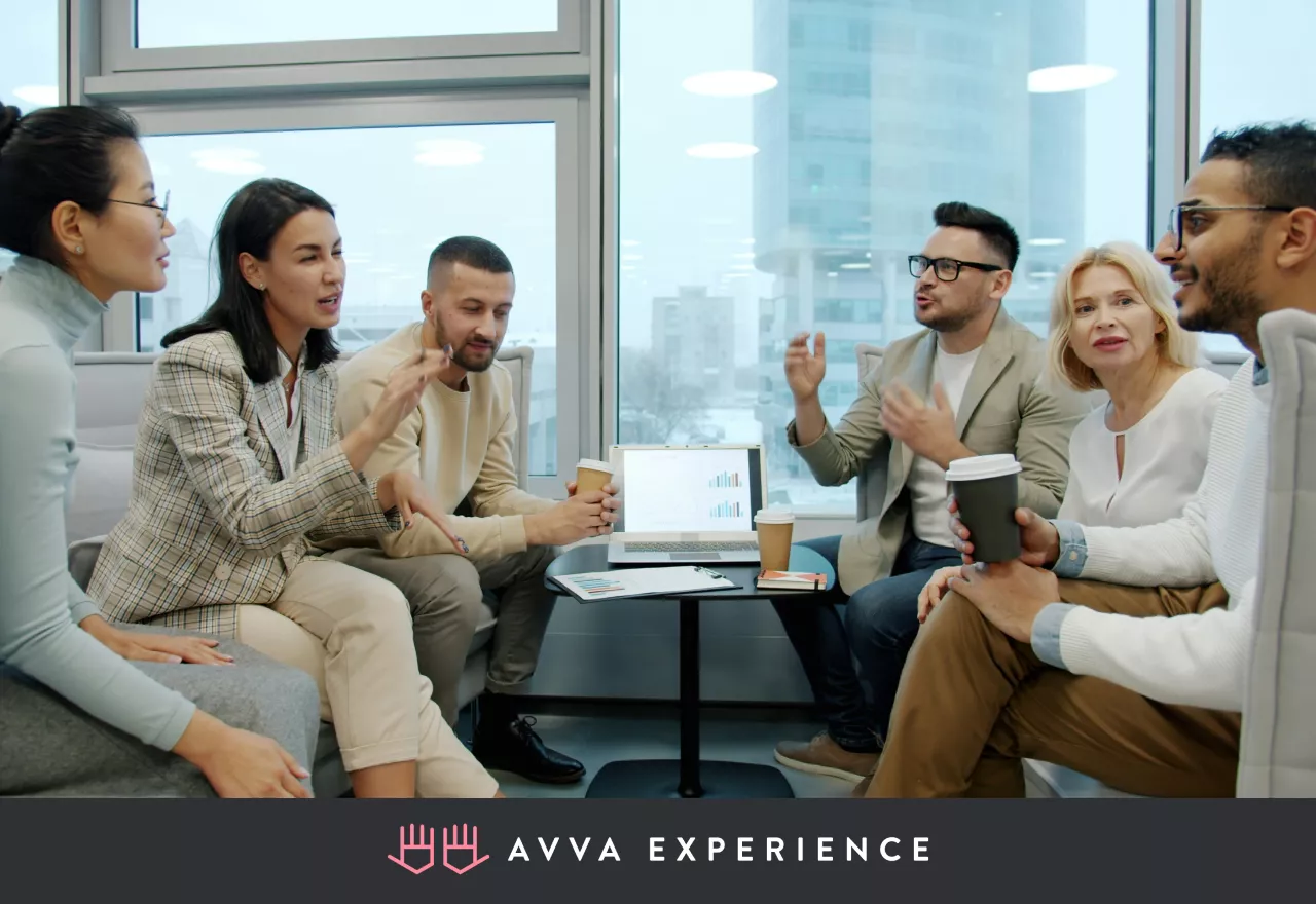 Employees working in an office