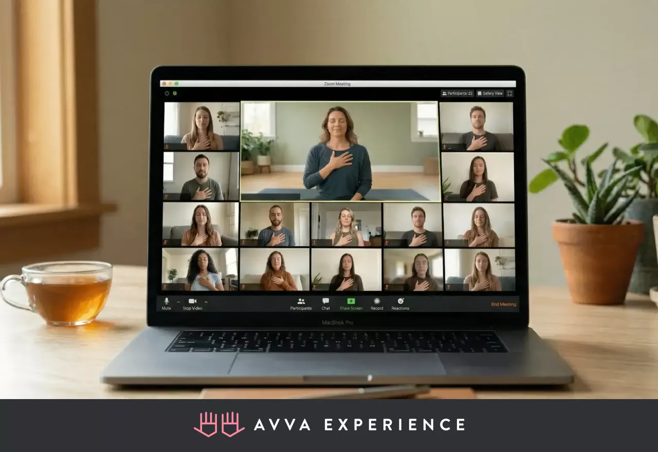 virtual desk yoga class