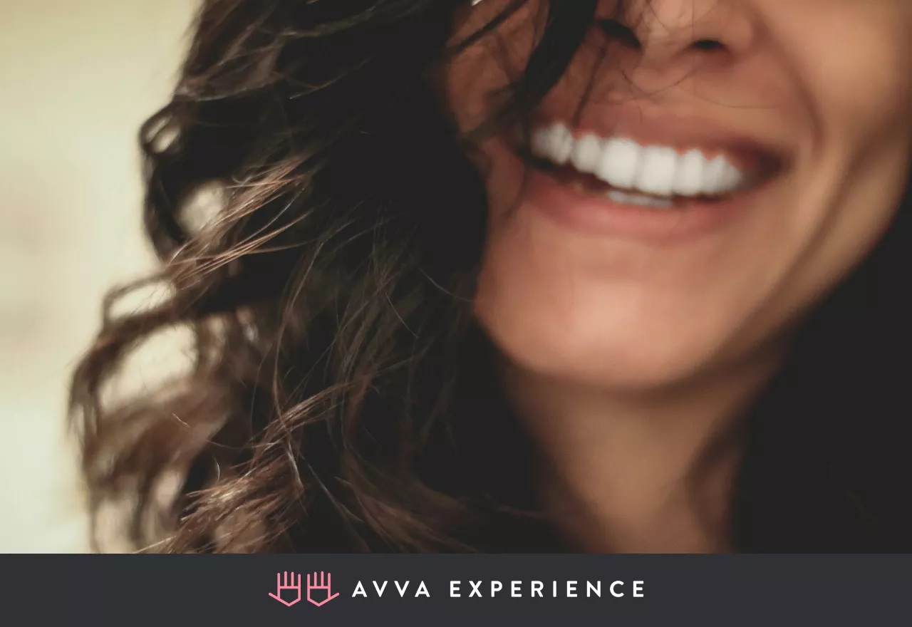 Smiling woman looking happy