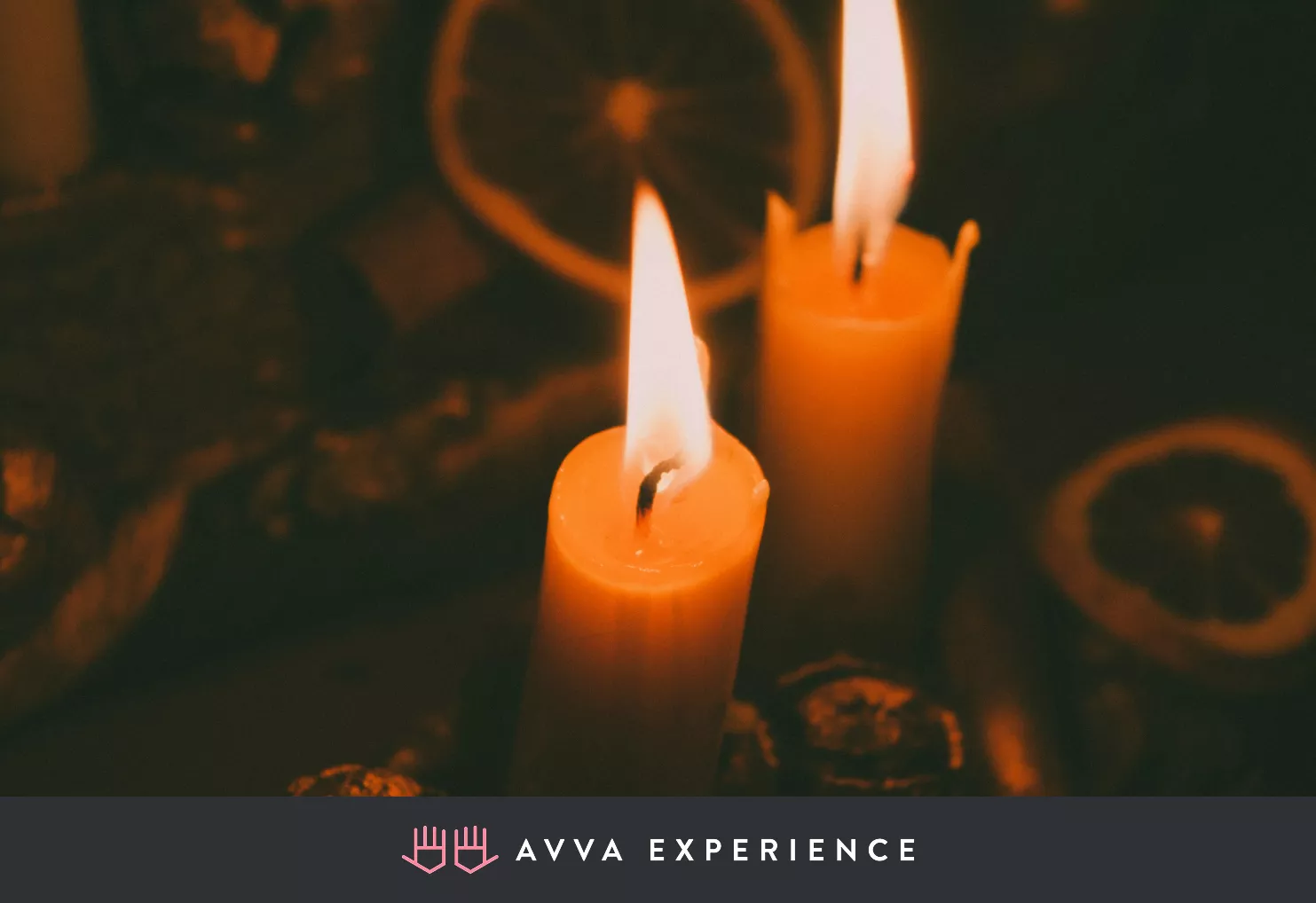 Flickering mystical candles lighting up the night